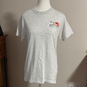 Girliesoul Original Light Gray Short Sleeve Tee with Coral Guitar